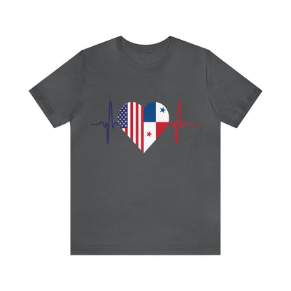 United State & Panama Unisex Short Sleeve Tee, Camisa Unisexo manga corta Estados Unidos y Panamá