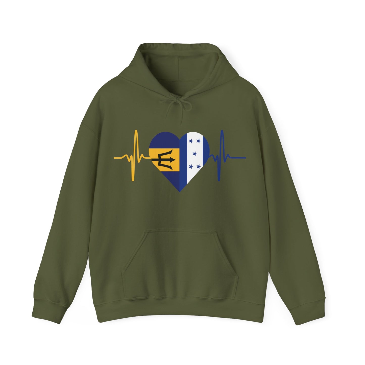 Barbados and Honduras Unisex Hooded Sweatshirt I Sudadera Unisexo Barbados y Honduras