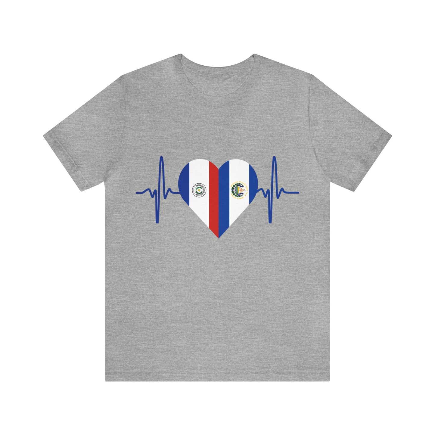El Salvador & Paraguay Unisex Short Sleeve Tee I Camisa Unisexo manga corta El Salvador y Paraguay