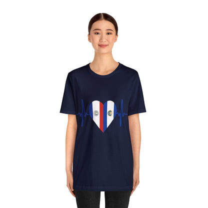 El Salvador & Paraguay Unisex Short Sleeve Tee I Camisa Unisexo manga corta El Salvador y Paraguay