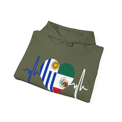 Mexico and Uruguay Hooded Sweatshirt I Sudadera Unisexo México y Uruguay