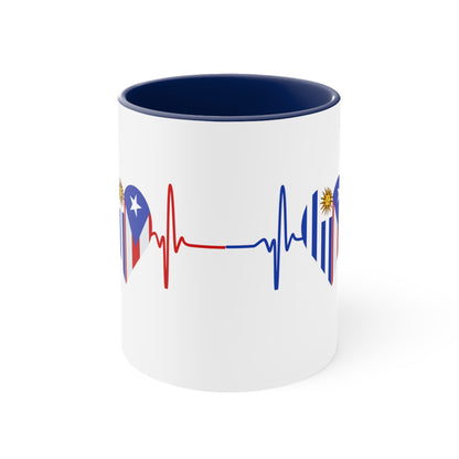 Uruguay and Puerto Rico Mug, 11oz