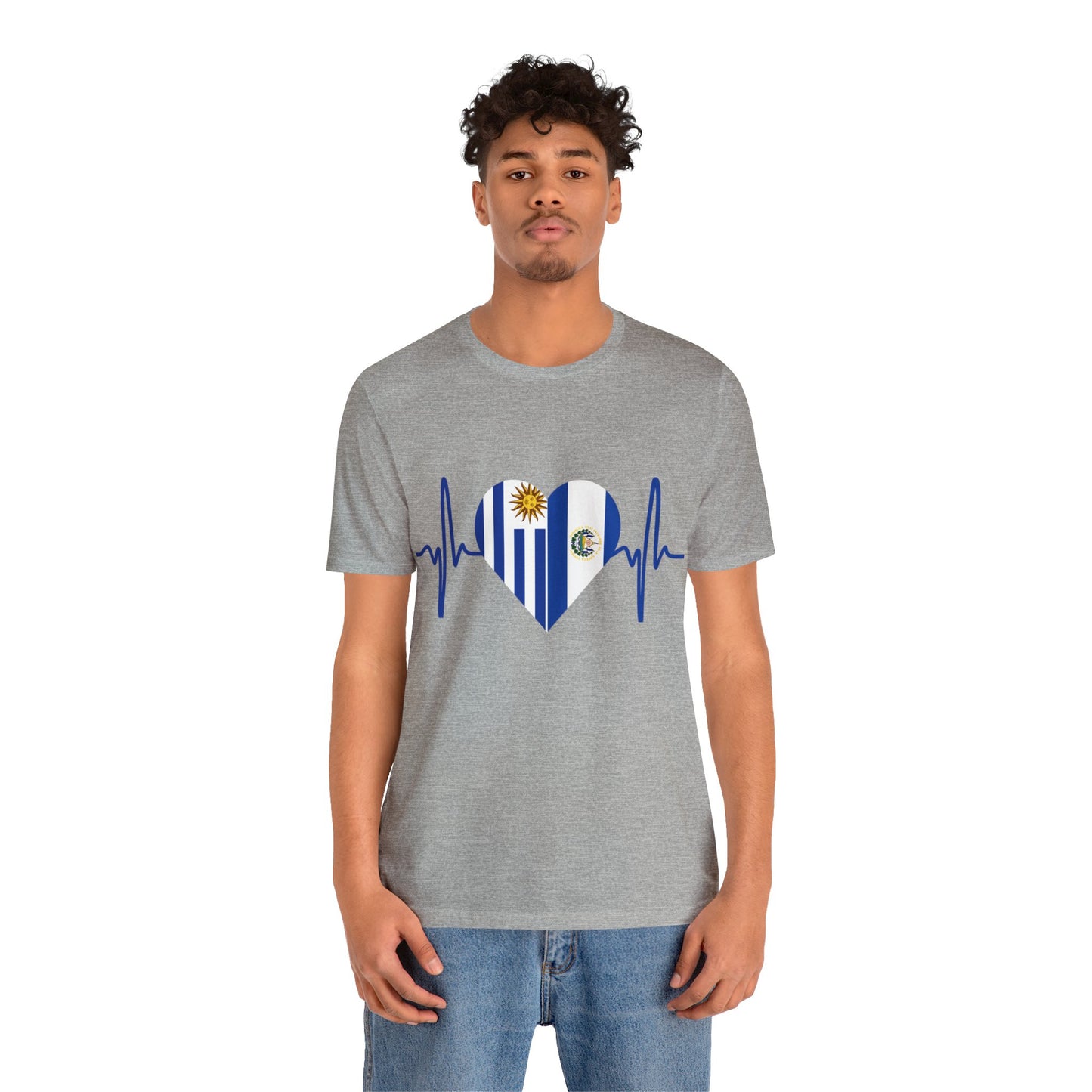 El Salvador & Uruguay Unisex Short Sleeve Tee I Camisa Unisexo manga corta El Salvador y Uruguay