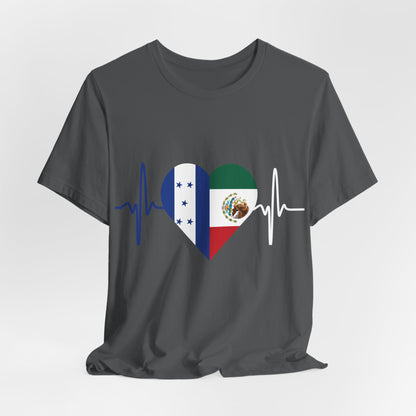 Honduras & Mexico Unisex Short Sleeve Tee, Camisa Unisexo manga corta México y Honduras I Cultura Mexicana y Hondureños