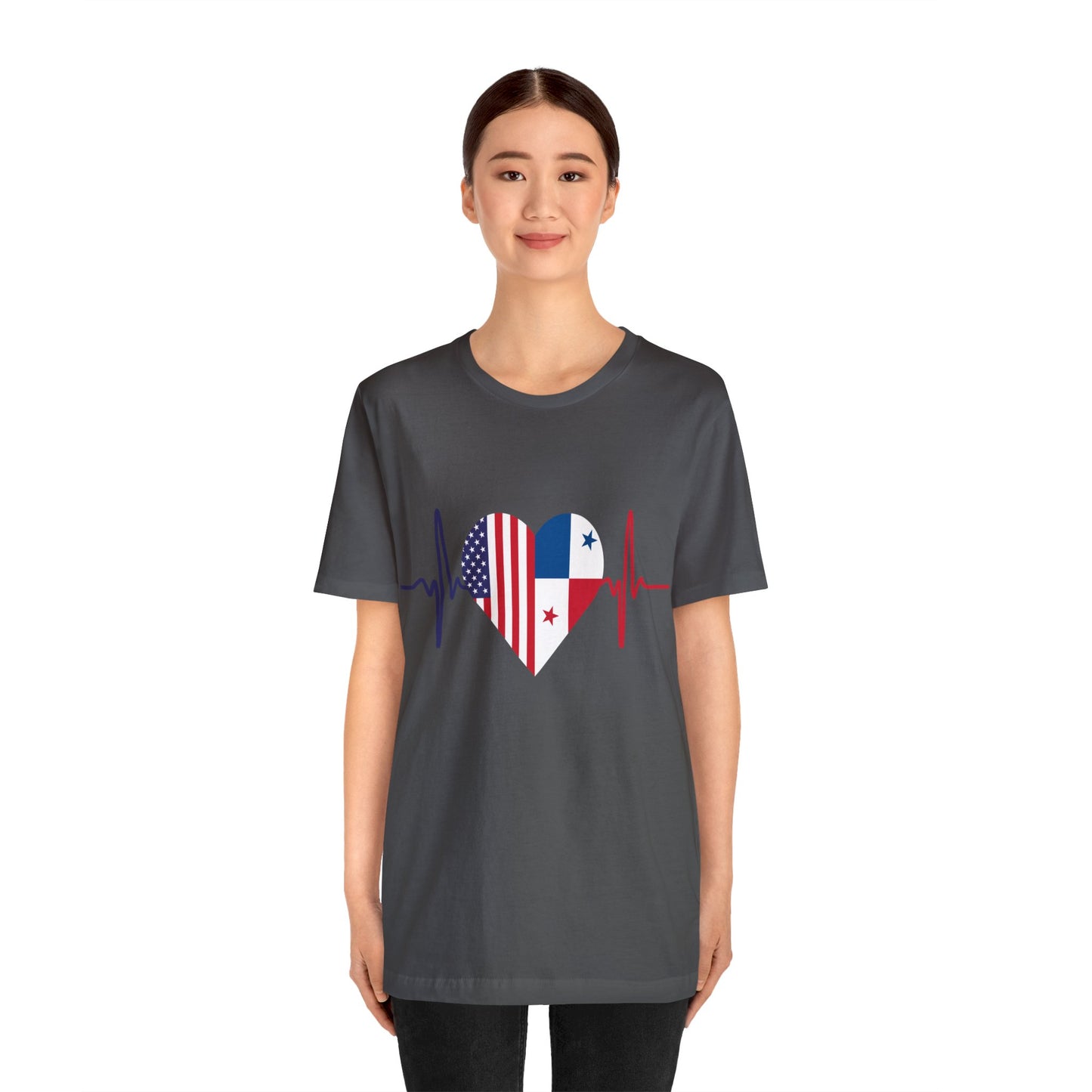 United State & Panama Unisex Short Sleeve Tee, Camisa Unisexo manga corta Estados Unidos y Panamá