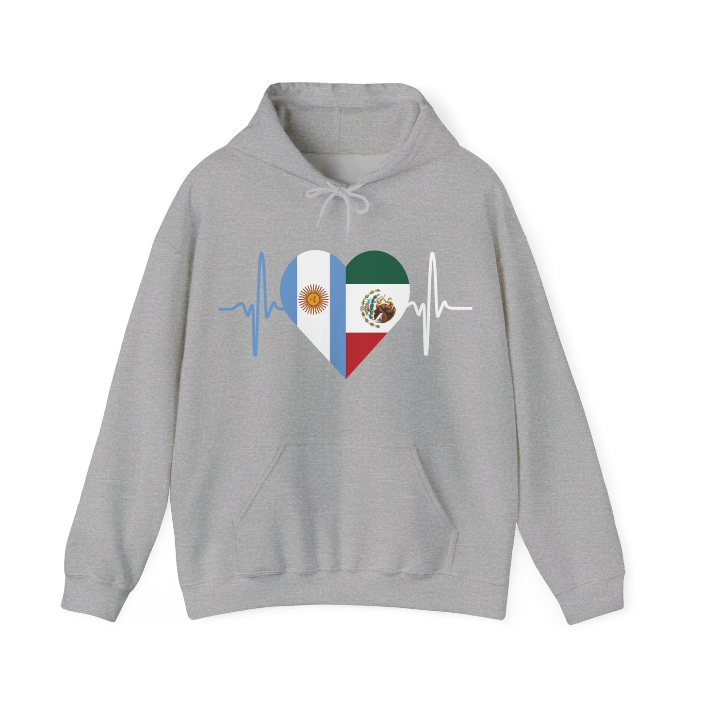 Mexico and Argentina Unisex Hooded Sweatshirt I Sudadera Unisexo México and Argentina
