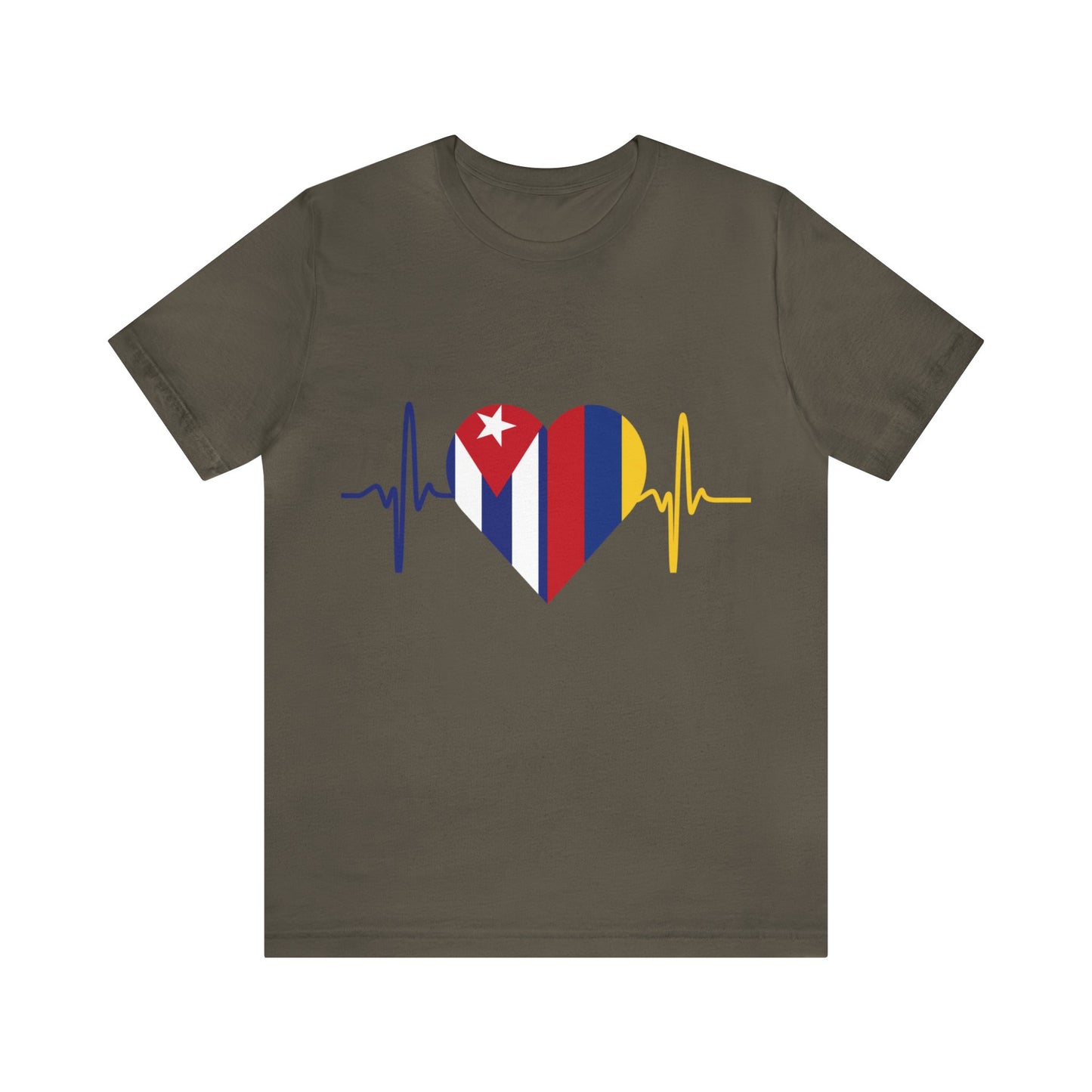 Colombia & Cuba Unisex Short Sleeve Tee I Camisa Unisexo manga corta Colombia y Cuba