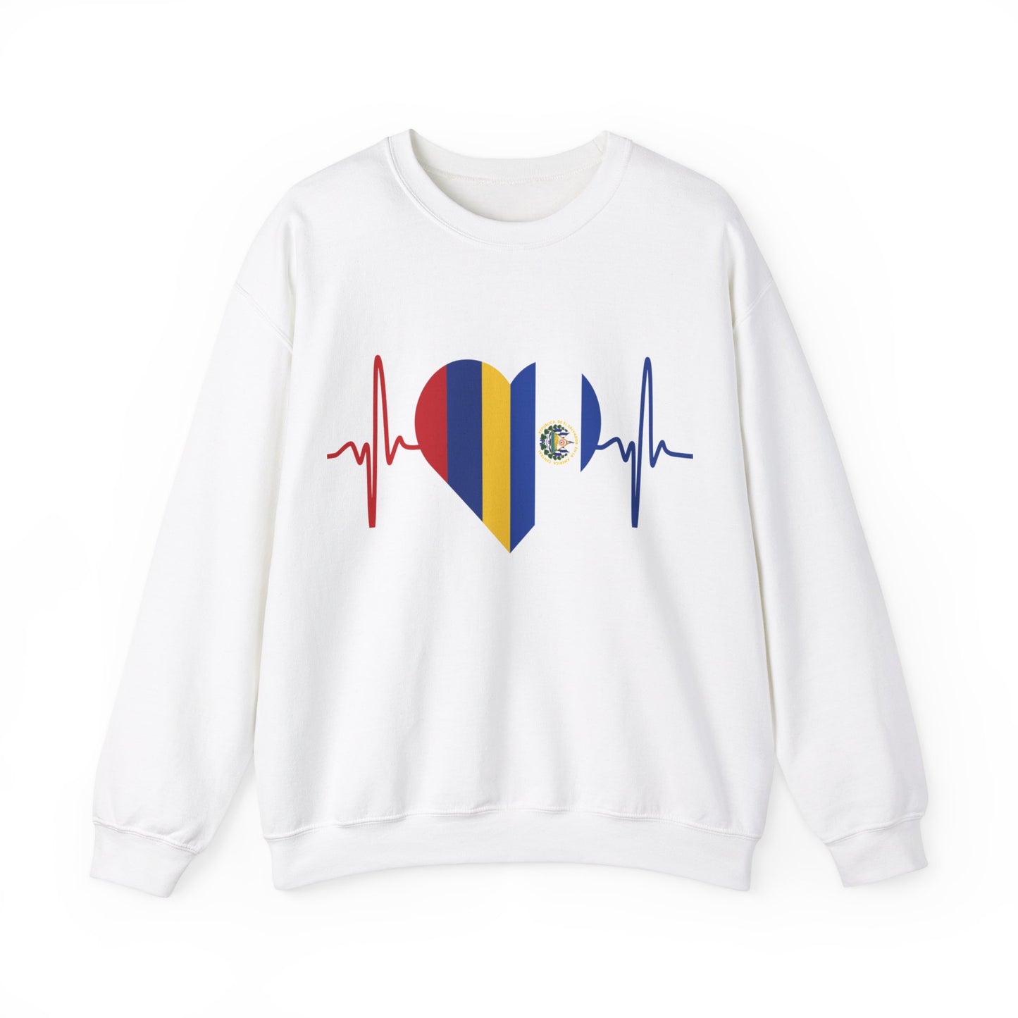 El Salvador & Colombia Unisex Crewneck Sweatshirt I Sudadera Unisexo El Salvador y Colombia