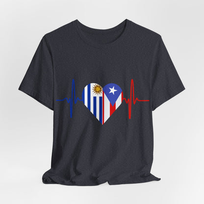 Uruguay and Puerto Rico Short Sleeve Tee