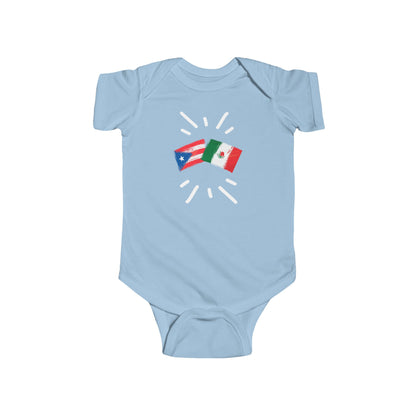 Infant Puerto Rico and México Bodysuit I Camiseta de bebé Puerto Rico y México I Cultura Puertorriqueña y Mexicana