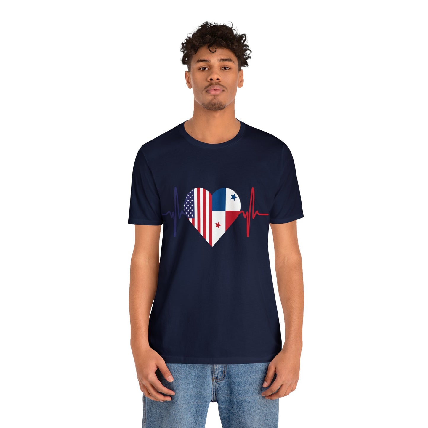 United State & Panama Unisex Short Sleeve Tee, Camisa Unisexo manga corta Estados Unidos y Panamá