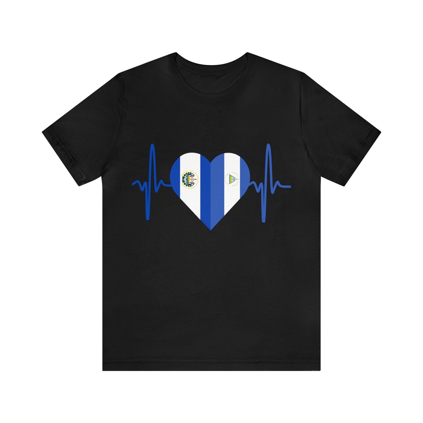 El Salvador & Nicaragua Unisex Short Sleeve Tee I Camisa Unisexo manga corta El Salvador y Nicaragua