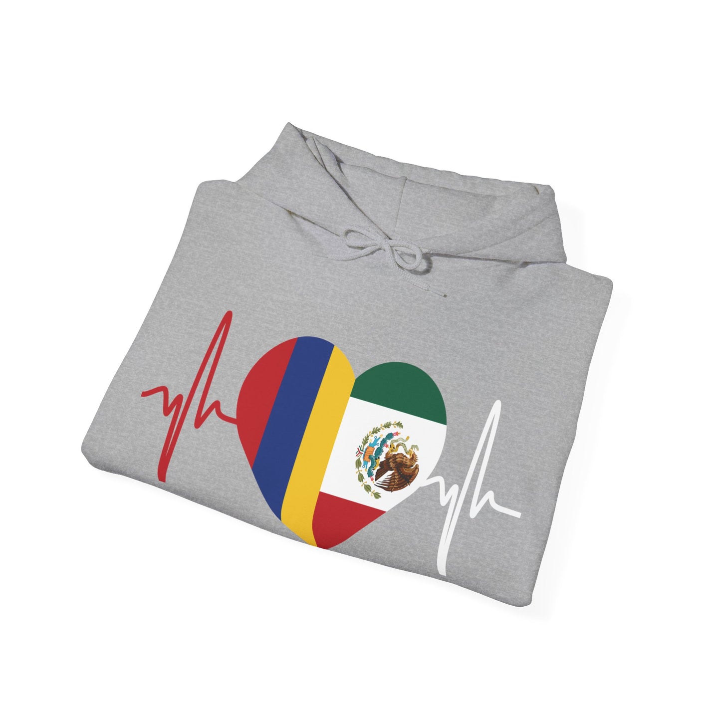 Colombia & Mexico Unisex Hooded Sweatshirt I Sudadera Unisexo Colombia y México