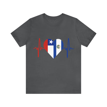 El Salvador & Chile Unisex Short Sleeve Tee I Camisa Unisexo manga corta El Salvador y Chile