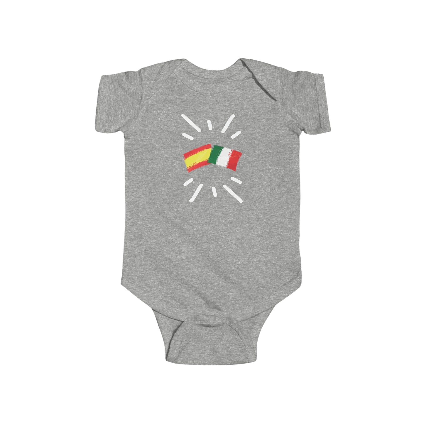 Infant Spain and Italy Bodysuit I Camiseta de bebé España y Italia