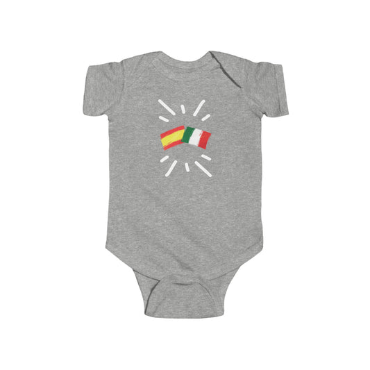 Infant Spain and Italy Bodysuit I Camiseta de bebé España y Italia