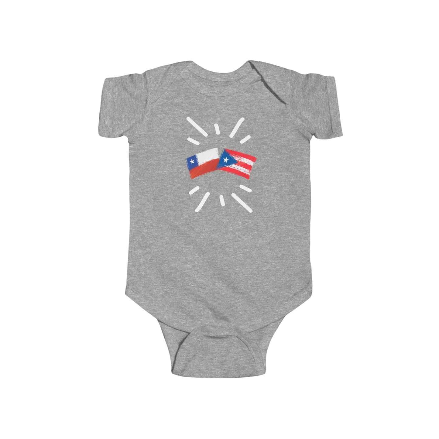 Infant Chile and Puerto Rico Bodysuit