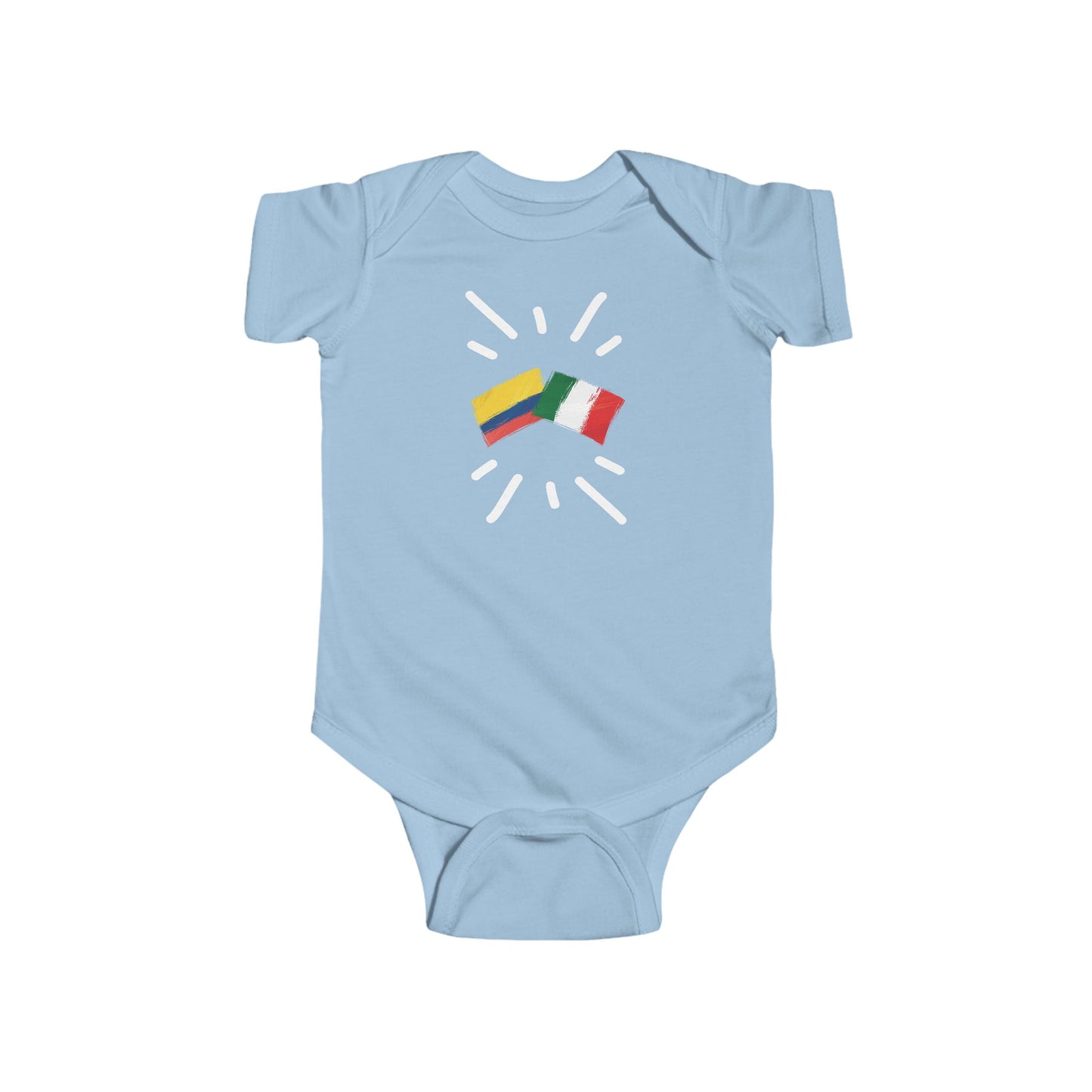 Infant Colombia and Italy Bodysuit I Camiseta de bebé Colombia y Italia
