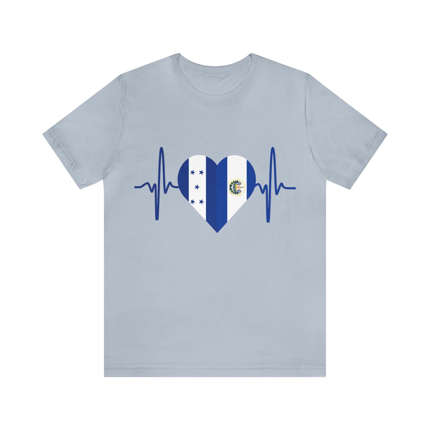 El Salvador & Honduras Unisex Short Sleeve Tee I Camisa Unisexo manga corta El Salvador y Honduras