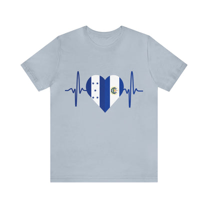 El Salvador & Honduras Unisex Short Sleeve Tee I Camisa Unisexo manga corta El Salvador y Honduras