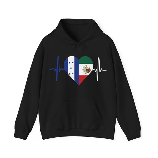 Mexico and Honduras Unisex Hooded Sweatshirt I Sudadera Unisexo México and Honduras