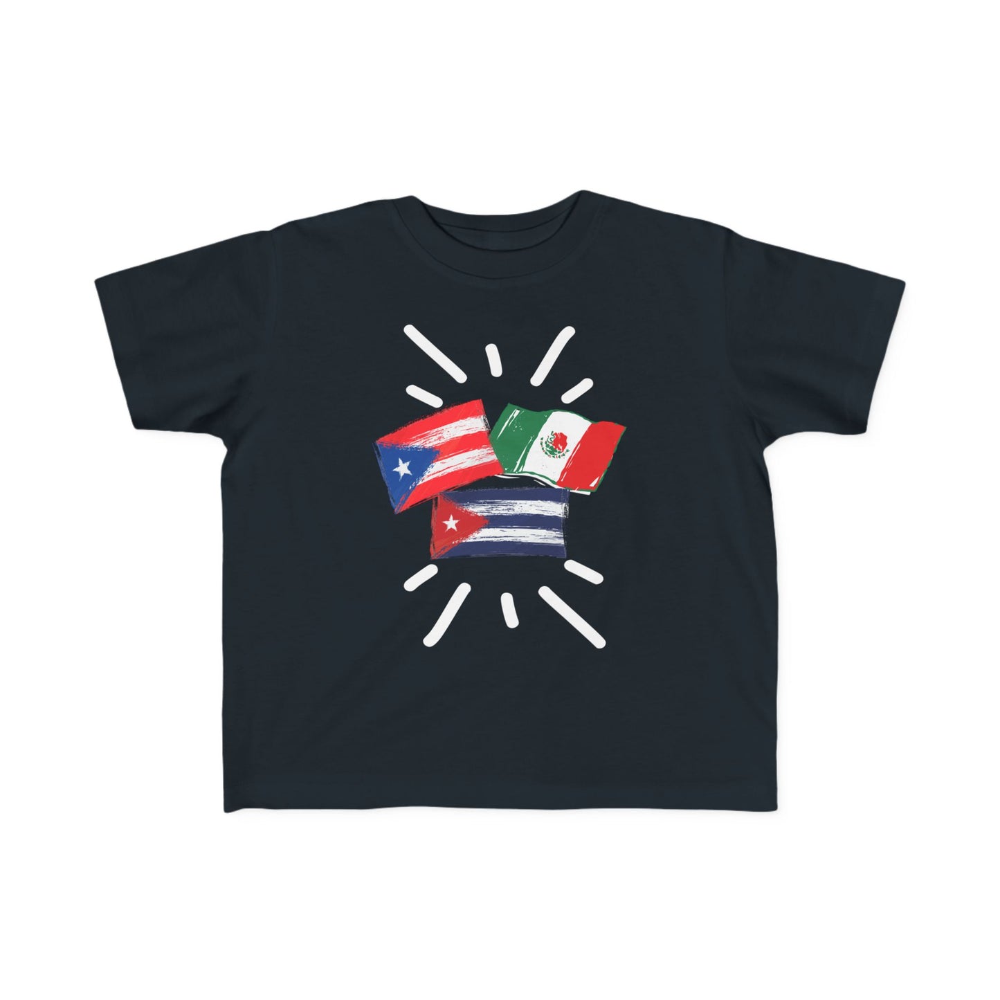 Cuba, Puerto Rico and Mexico Toddler Tee I Camiseta de bebé Cuba, Puerto Rico y México I Cultura Puertorriqueña, Cubana y Mexicana