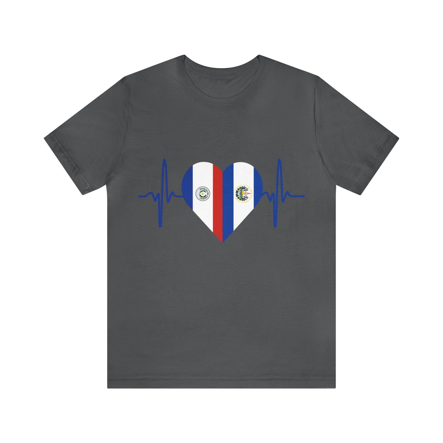 El Salvador & Paraguay Unisex Short Sleeve Tee I Camisa Unisexo manga corta El Salvador y Paraguay