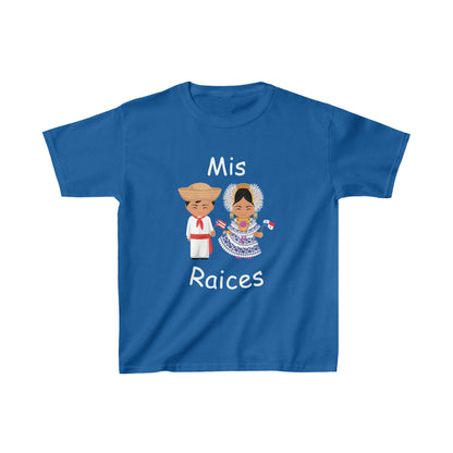 Panama & Puerto Rican Mis Raices Kid's Tee I Camiseta para Niños Puerto Rican y Panamá I Cultura Puertorriqueña y Panameña