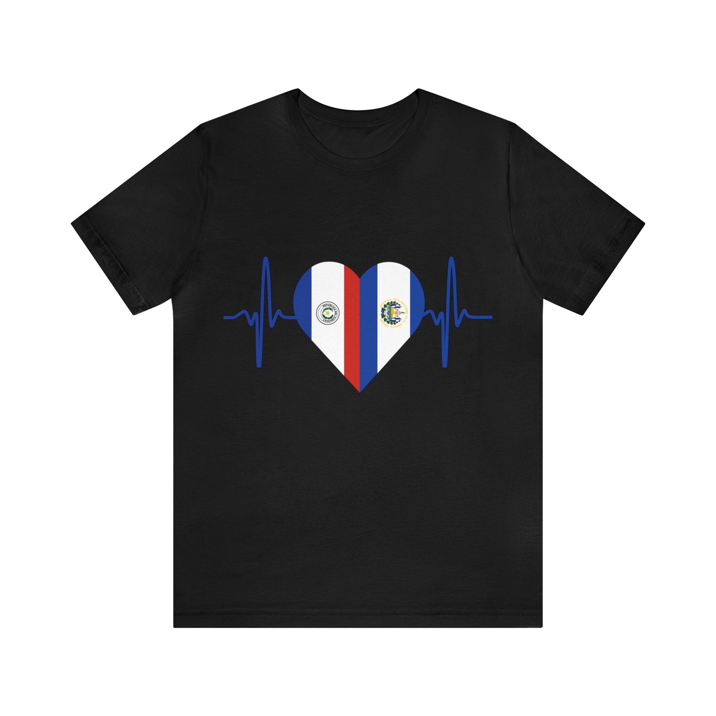 El Salvador & Paraguay Unisex Short Sleeve Tee I Camisa Unisexo manga corta El Salvador y Paraguay