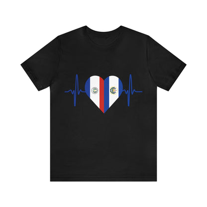 El Salvador & Paraguay Unisex Short Sleeve Tee I Camisa Unisexo manga corta El Salvador y Paraguay