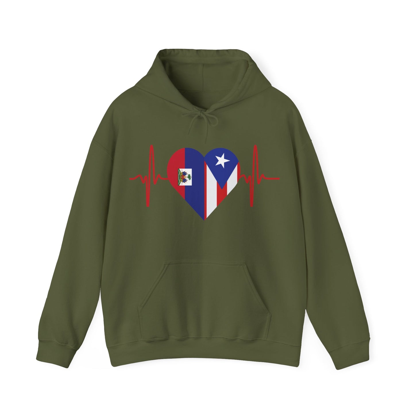 Haití and Puerto Rico Unisex Hooded Sweatshirt I Sudadera Unisexo Haití and Puerto Rico