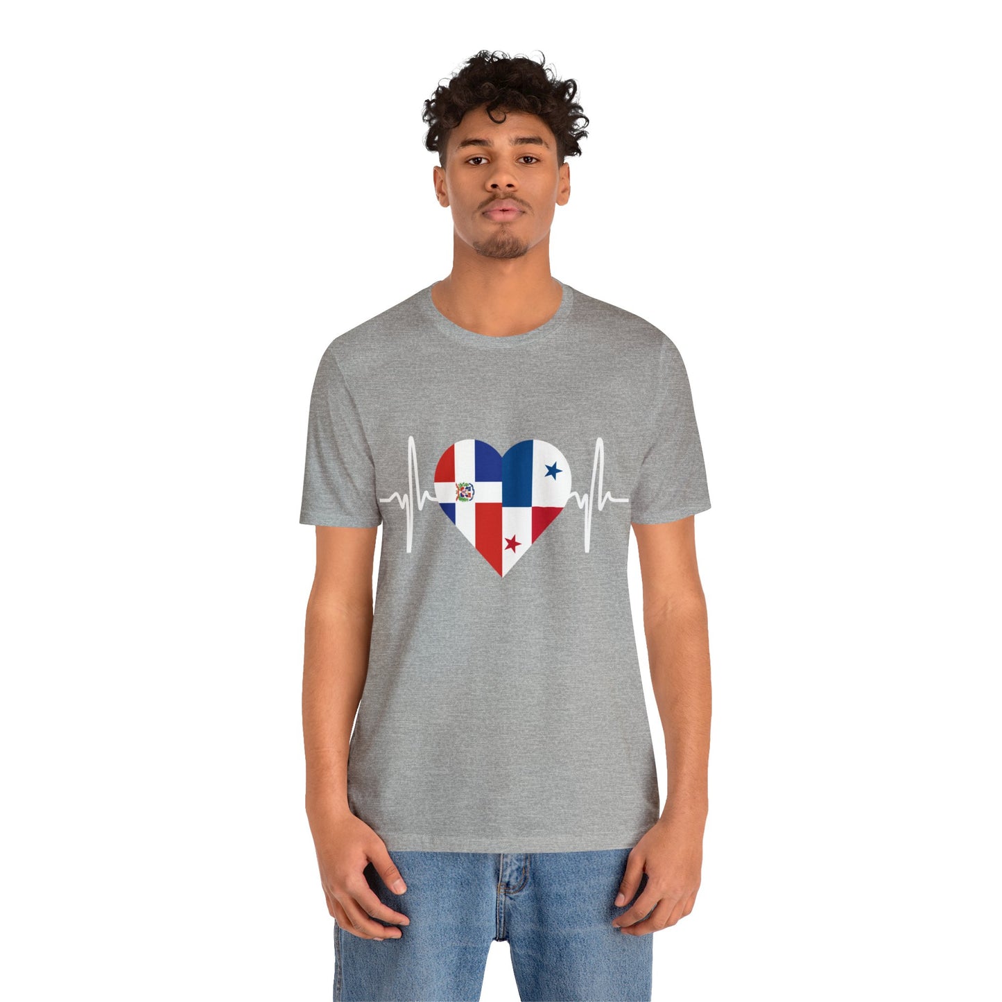 Dominican Republic & Panama Unisex Short Sleeve Tee, Camisa Unisexo manga corta República Dominicana y Panamá