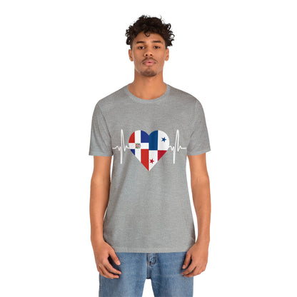 Dominican Republic & Panama Unisex Short Sleeve Tee, Camisa Unisexo manga corta República Dominicana y Panamá