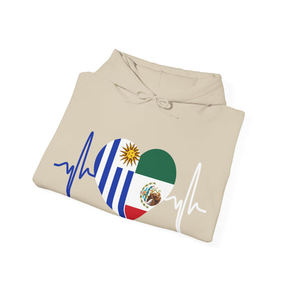Mexico and Uruguay Hooded Sweatshirt I Sudadera Unisexo México y Uruguay