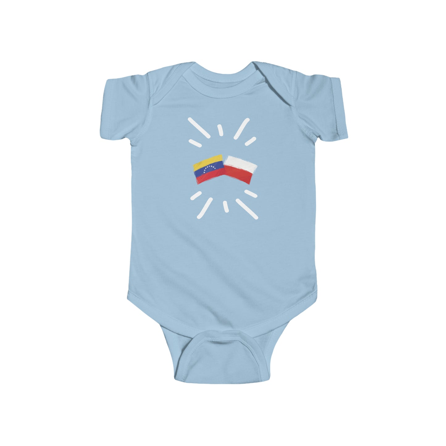 Infant Poland and Venezuela Bodysuit I Camiseta de bebé Polonia y Venezuela