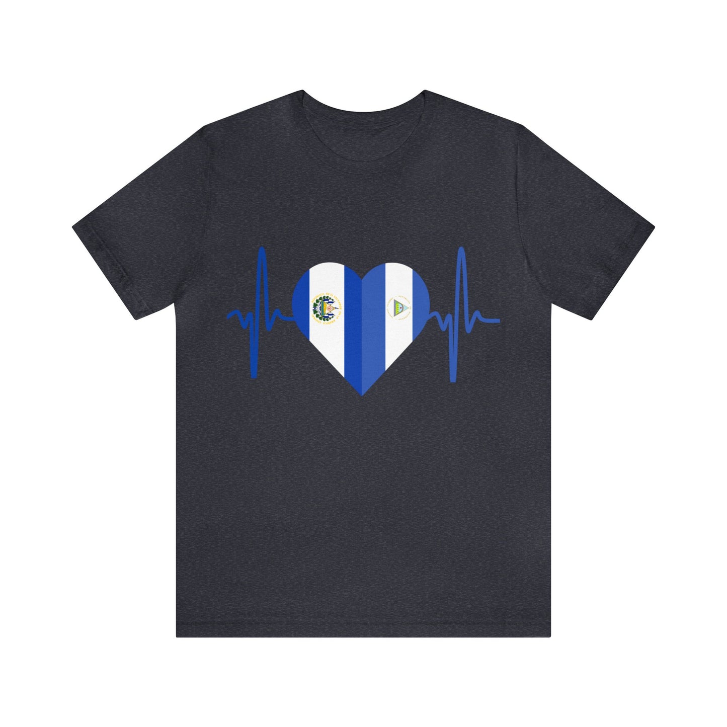 El Salvador & Nicaragua Unisex Short Sleeve Tee I Camisa Unisexo manga corta El Salvador y Nicaragua