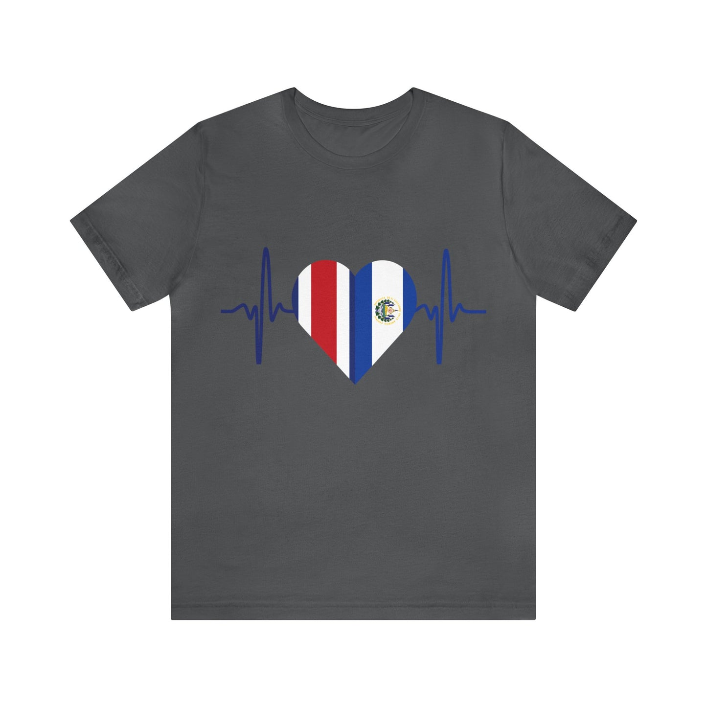 El Salvador & Costa Rica Unisex Short Sleeve Tee I Camisa Unisexo manga corta El Salvador y Costa Rica I Cultura Salvadoreña y Costarricense