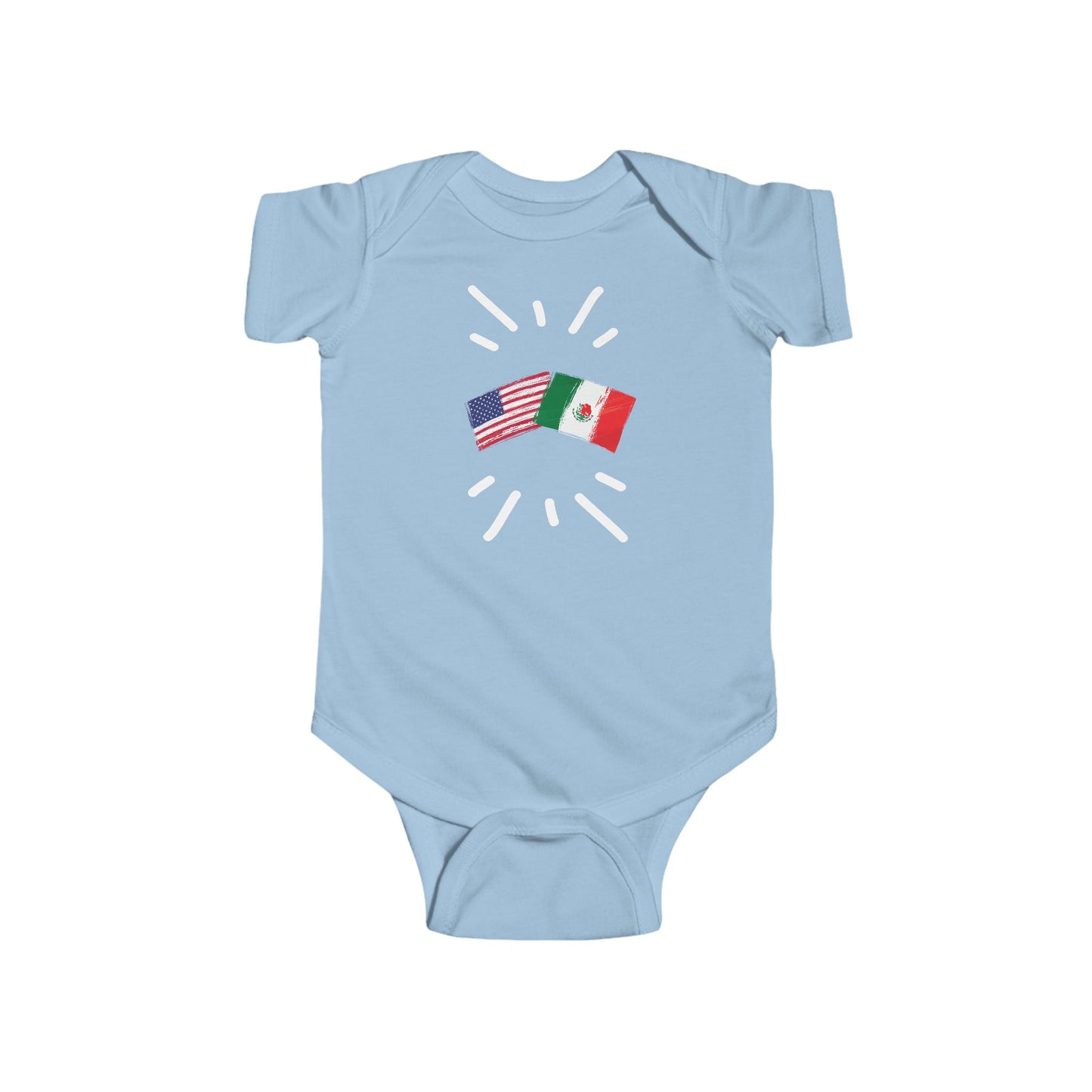 Infant Mexico and United State Bodysuit I Camiseta de bebé México y Estados Unidos
