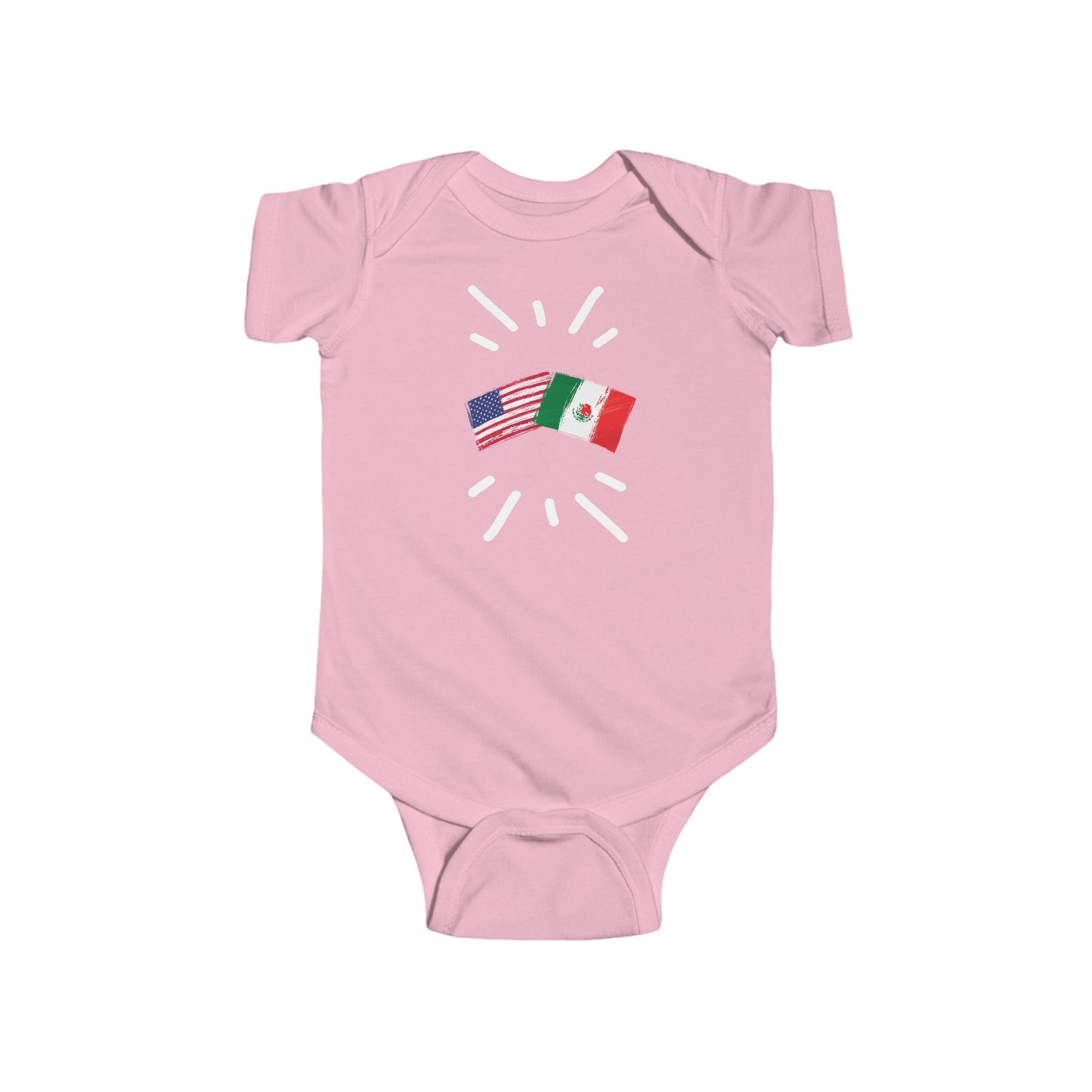 Infant Mexico and United State Bodysuit I Camiseta de bebé México y Estados Unidos