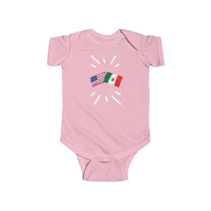 Infant Mexico and United State Bodysuit I Camiseta de bebé México y Estados Unidos