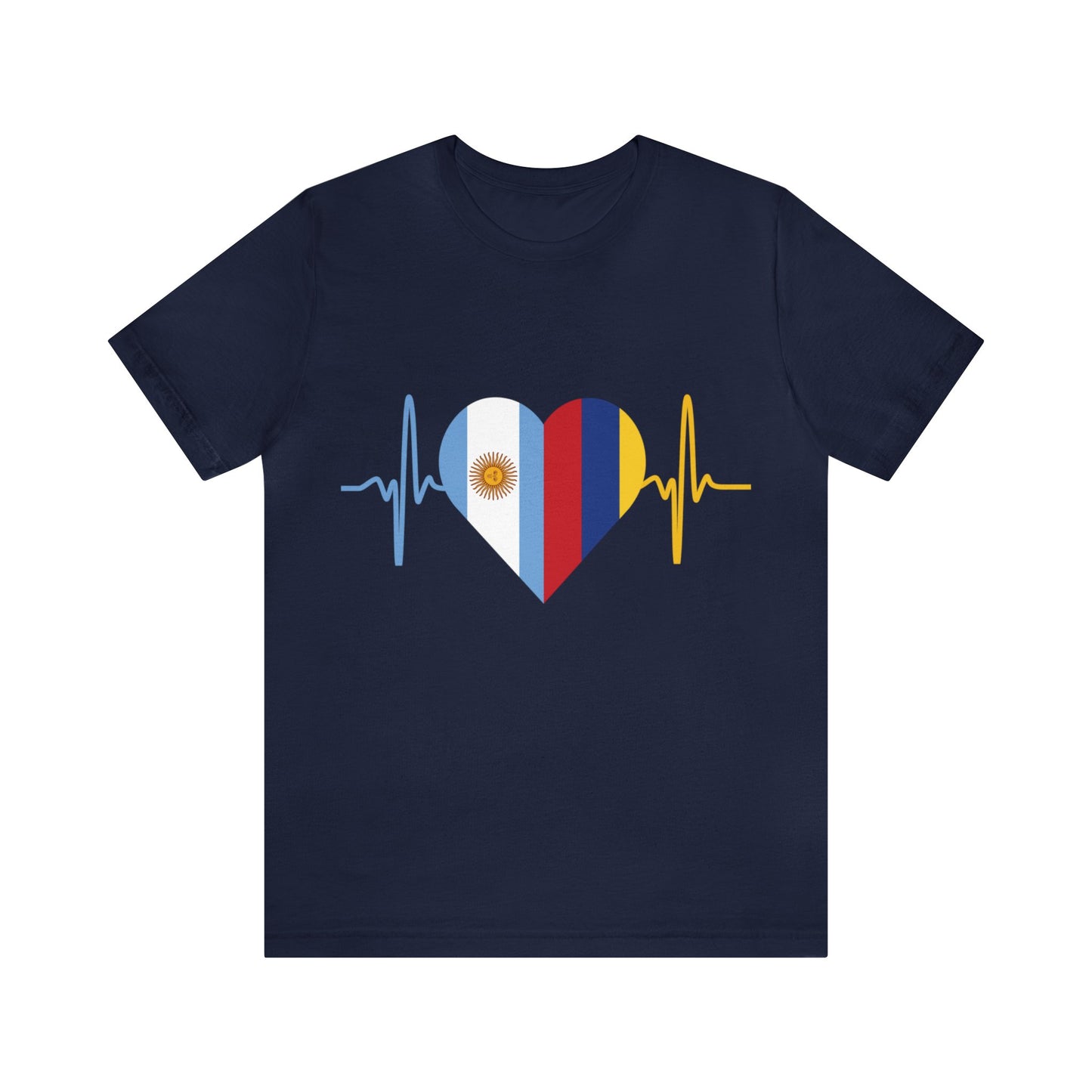 Colombia & Argentina Unisex Short Sleeve Tee I Camisa Unisexo manga corta Colombia y Argentina