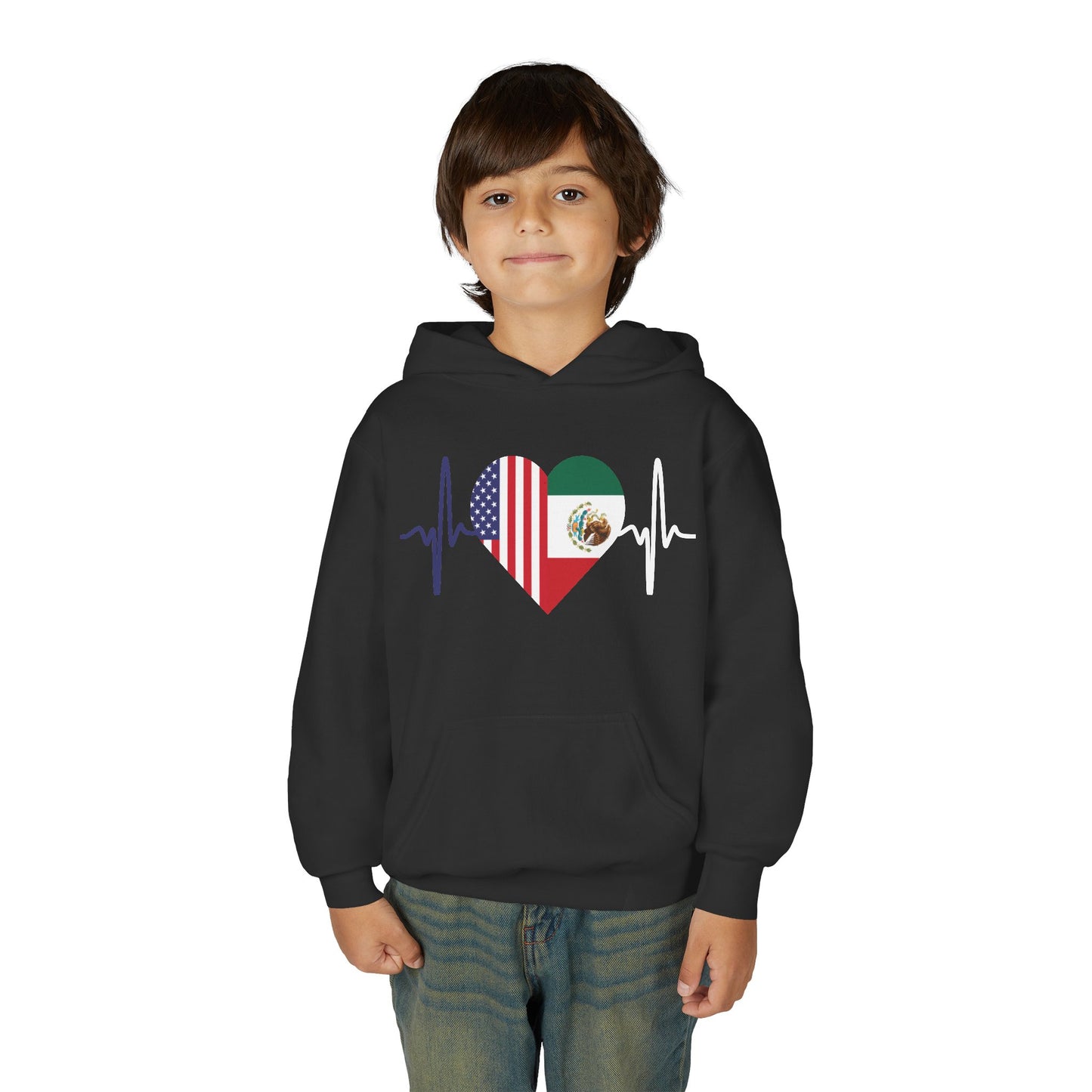 México & United State Youth Hooded Sweatshirt I Sudadera para Niños México y Estados Unidos