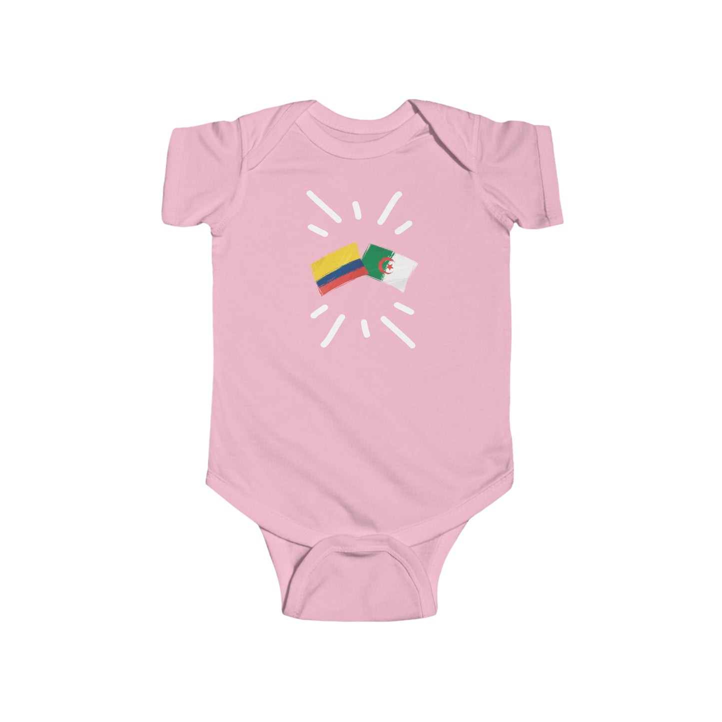Infant Colombia and Algeria Bodysuit I Camiseta de bebé Colombia y Algeria