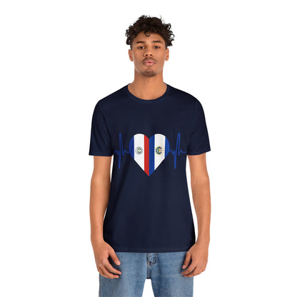 El Salvador & Paraguay Unisex Short Sleeve Tee I Camisa Unisexo manga corta El Salvador y Paraguay