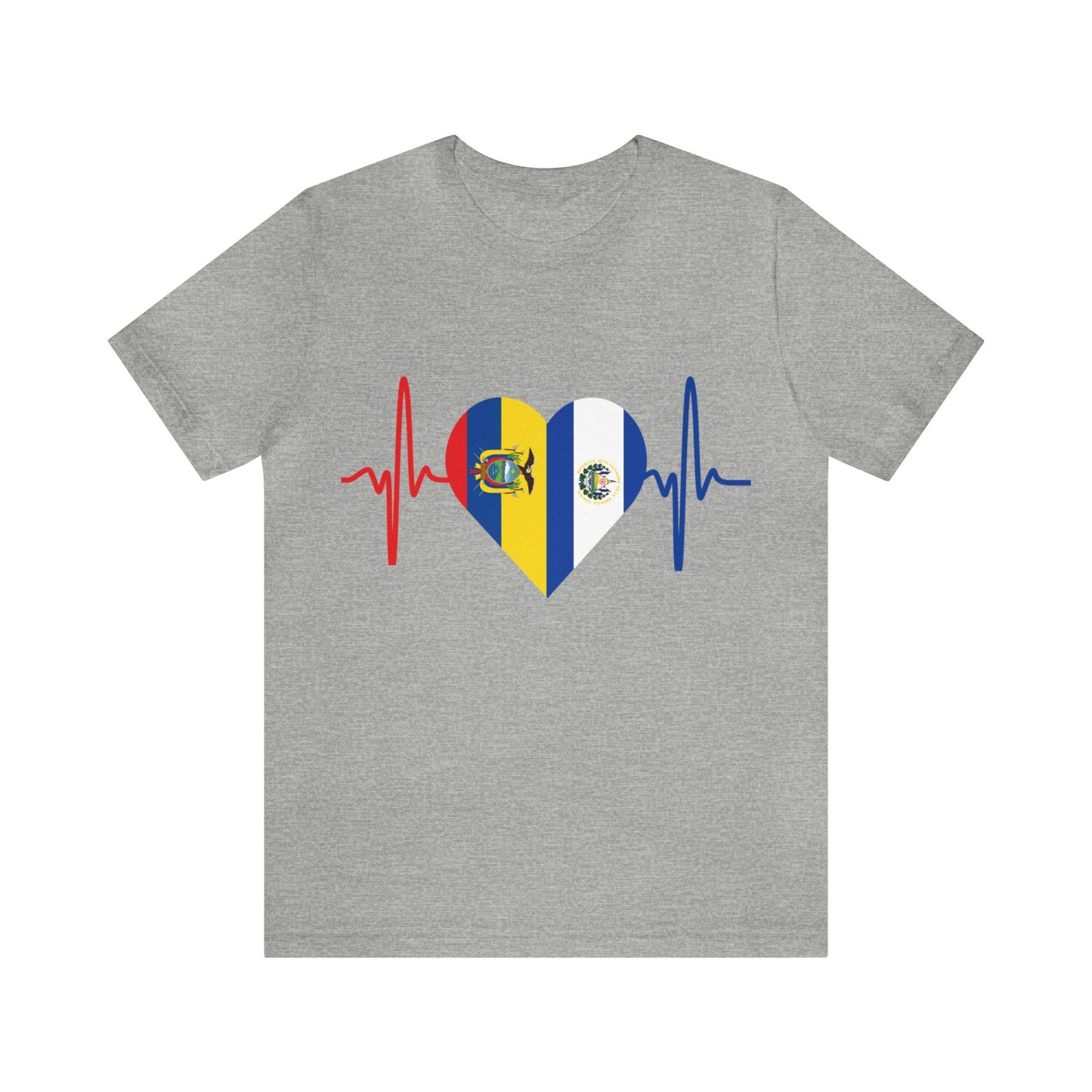 El Salvador & Ecuador Unisex Short Sleeve Tee I Camisa Unisexo manga corta El Salvador y Ecuador