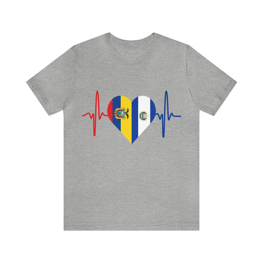 El Salvador & Ecuador Unisex Short Sleeve Tee I Camisa Unisexo manga corta El Salvador y Ecuador