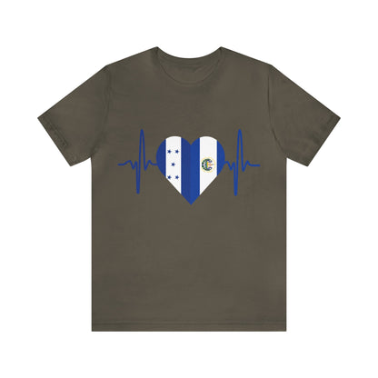 El Salvador & Honduras Unisex Short Sleeve Tee I Camisa Unisexo manga corta El Salvador y Honduras