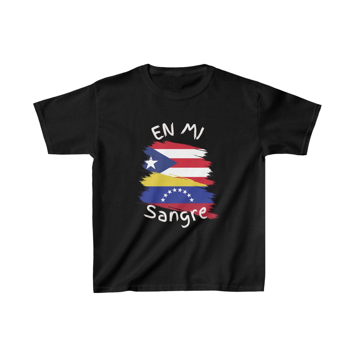 En Mi Sangre I Puerto Rico & Venezuela Kid's Tee I Camiseta para Niños Puerto Rico y Venezuela I Cultura  Venezolana y Puertorriqueña