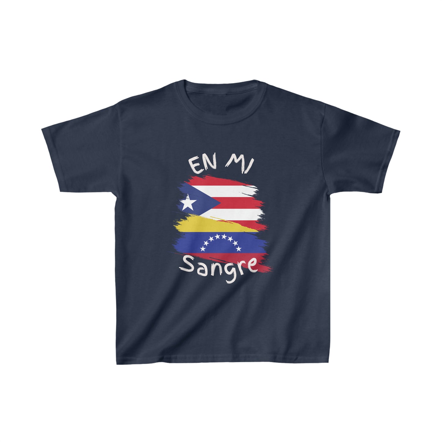 En Mi Sangre I Puerto Rico & Venezuela Kid's Tee I Camiseta para Niños Puerto Rico y Venezuela I Cultura  Venezolana y Puertorriqueña
