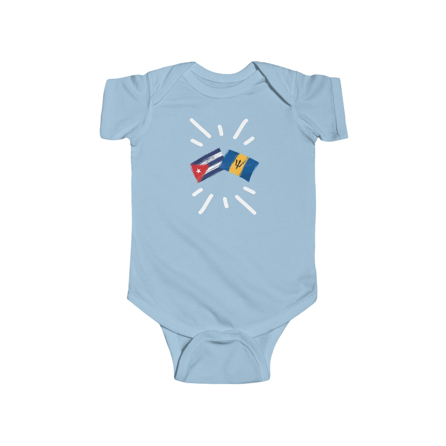 Infant Cuba and Barbados Bodysuit I Camiseta de bebé Cuba y Barbados I Cultura barbadense y Cubana